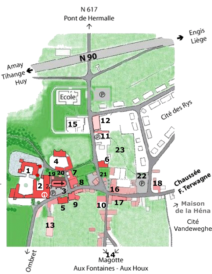 plan du village numéroté